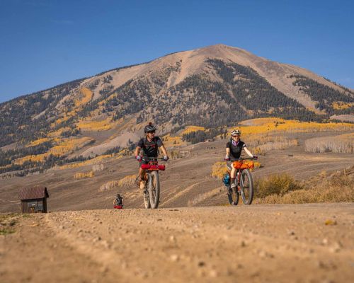 Gravel bikers in Crested Butte, CO