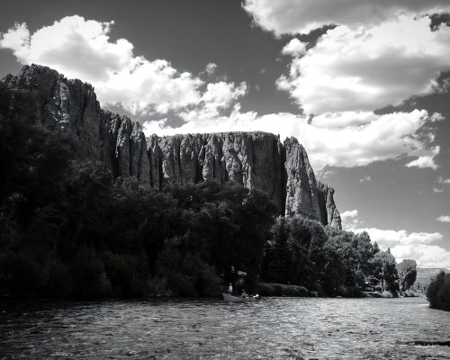 Boating the Gunnison River in Colorado along the Palisades