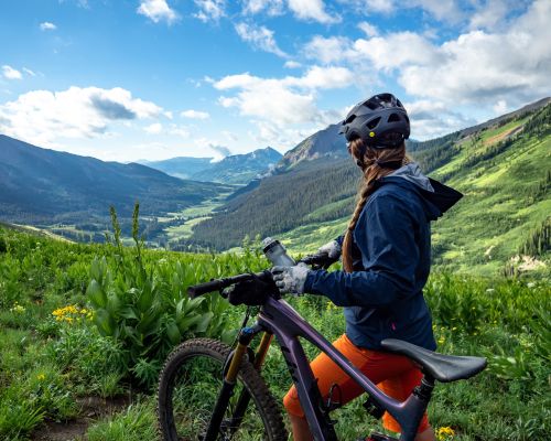 The stunning view from Trail 401, one of the best mountain bike trails in the world.