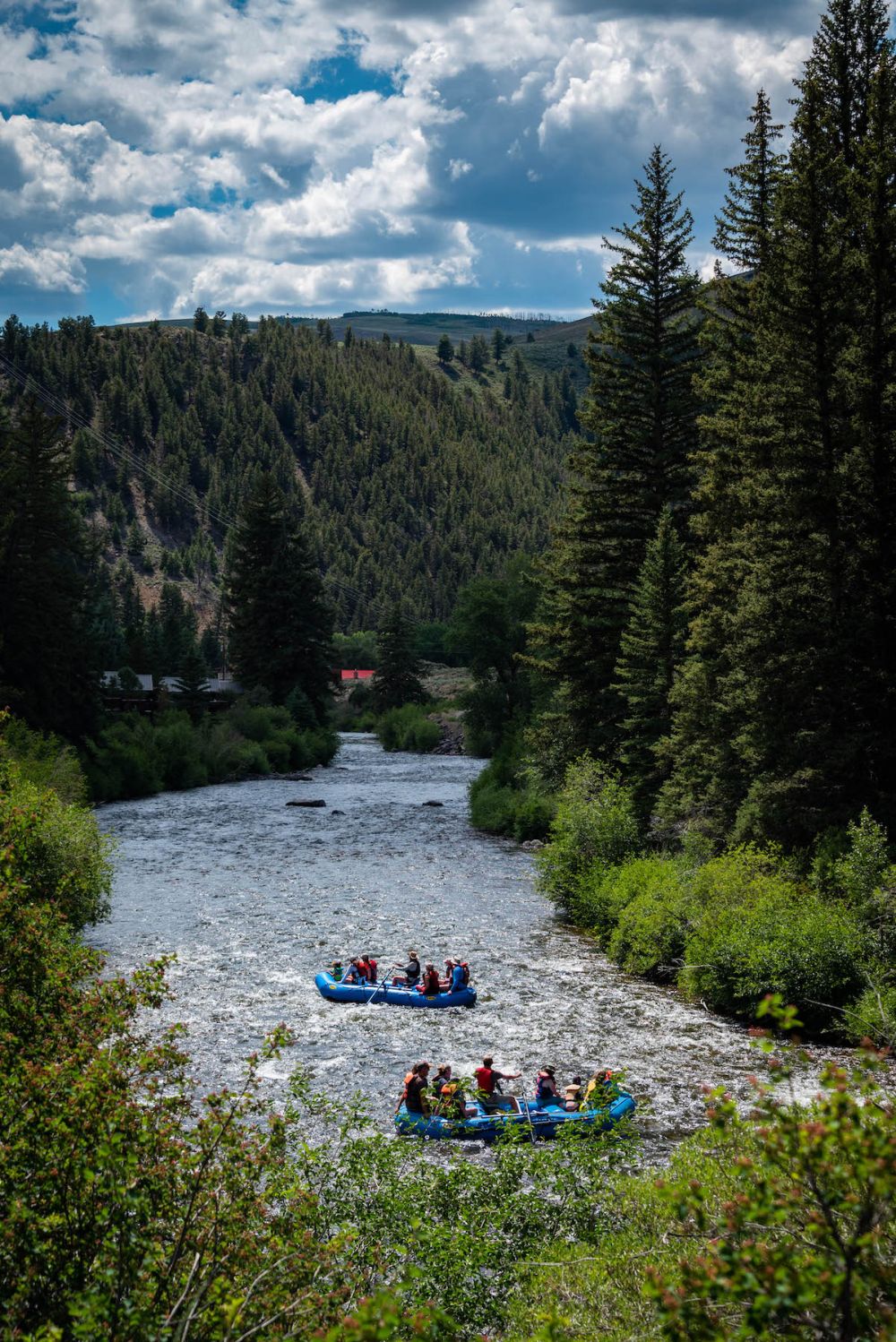 rafting down the taylor river