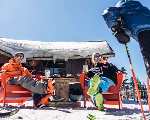 Skiers at Crested Butte Mountain Resort on rental skis