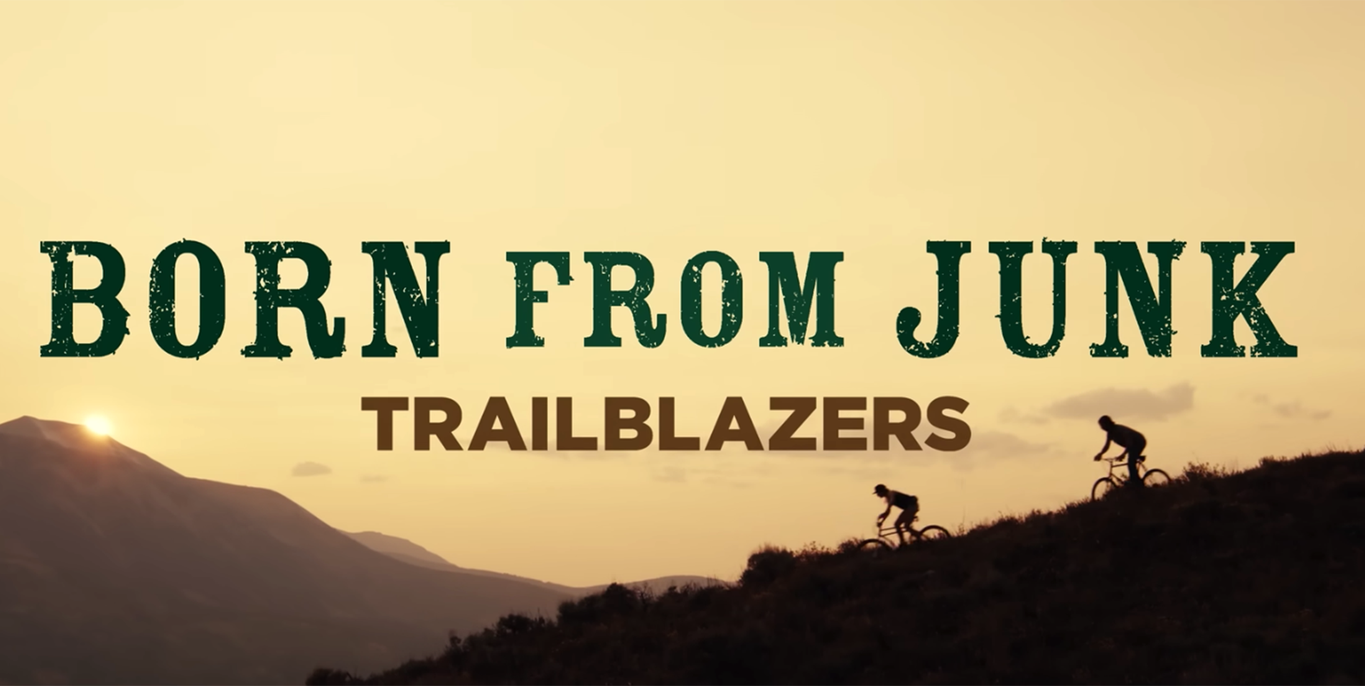 Title card from Born From Junk 2, a short film about mountain biking.