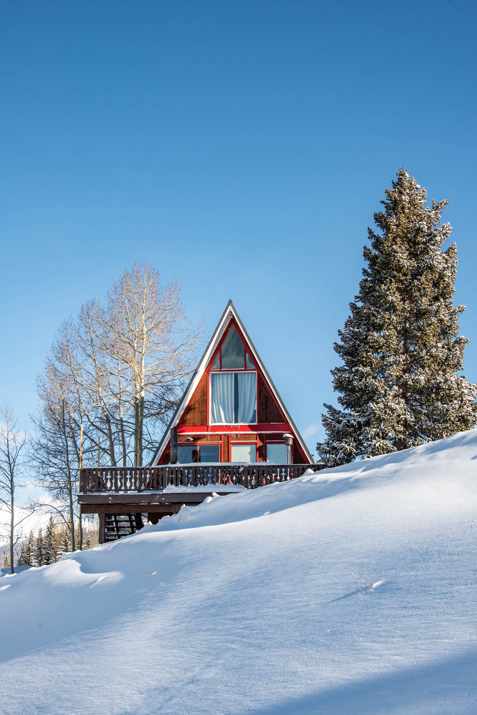 An A-frame cabin in Mt. Crested Butte, CO