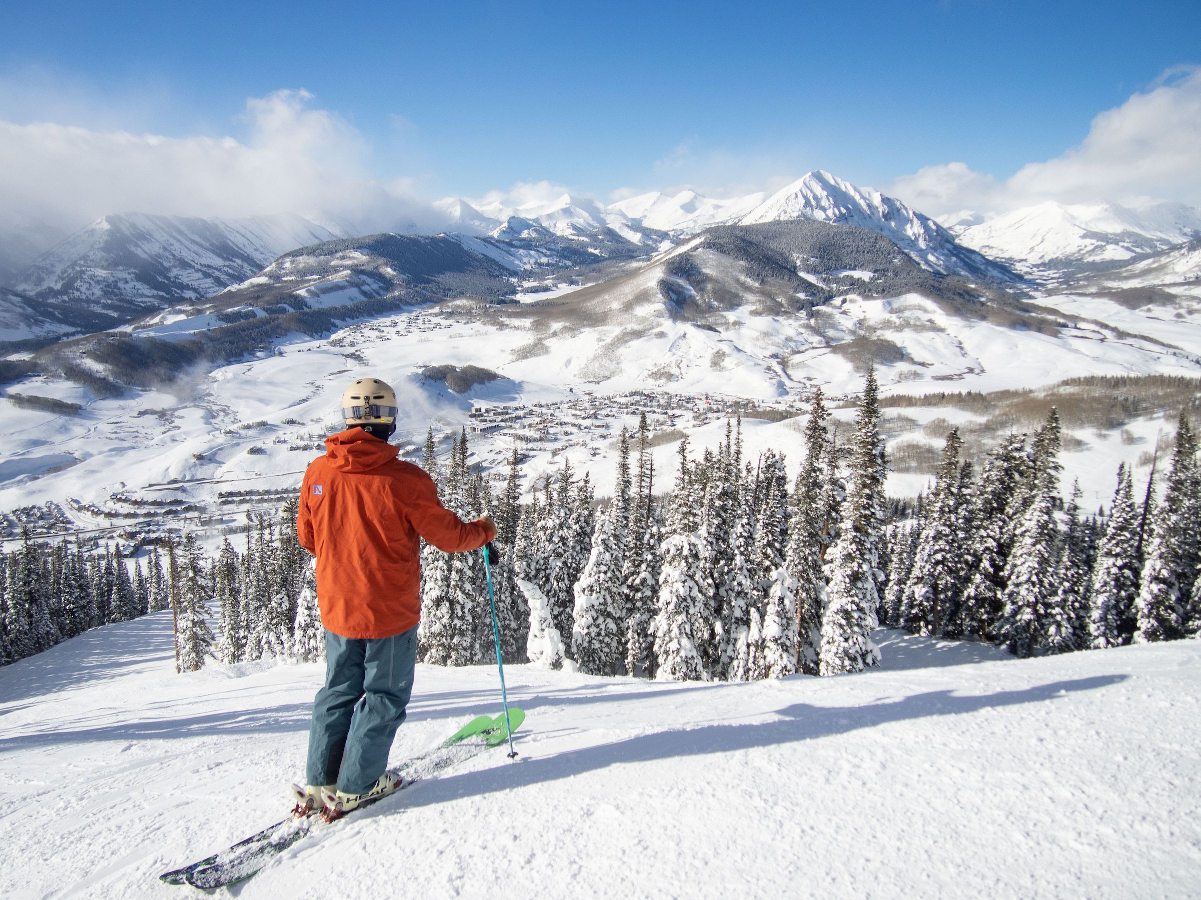 Skiing at Crested Butte Mountain Resort in Crested Butte, Colorado.