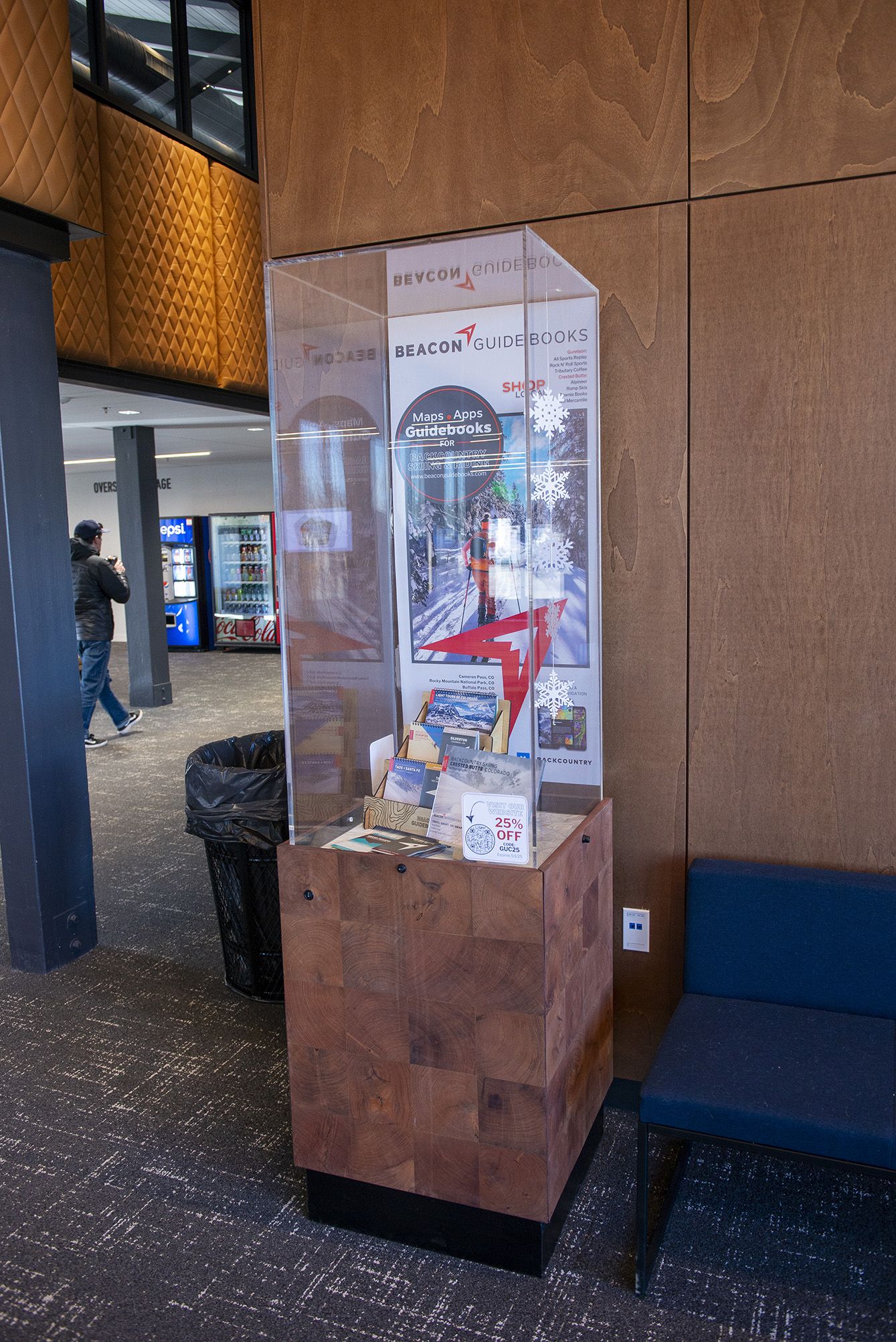 Gunnison Crested Butte Regional Airport advertising in display cases from the ICELab