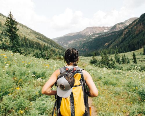 hiker in gunnison national forest