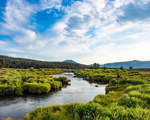 hiker at taylor park