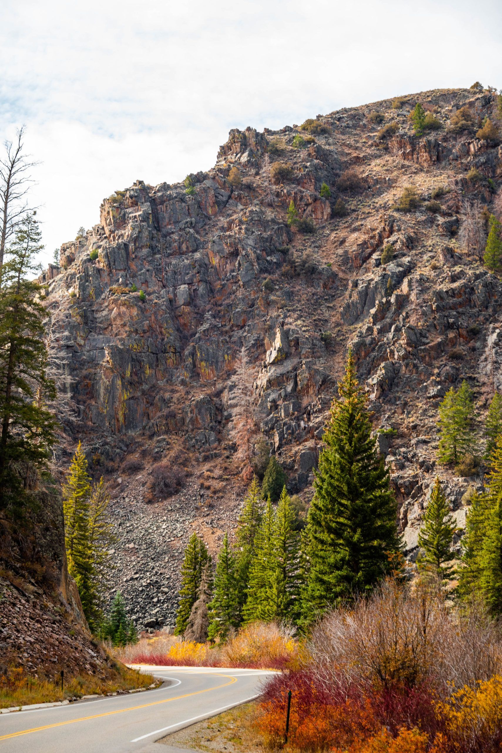 a road running through a canyon