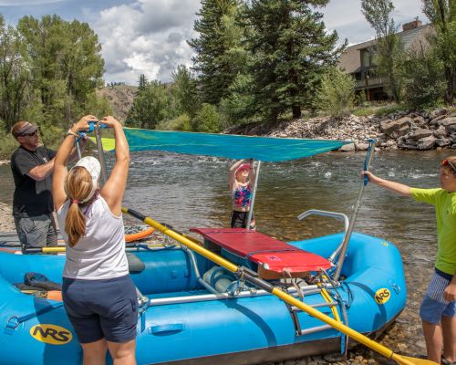 The Shade, a rafting accessory
