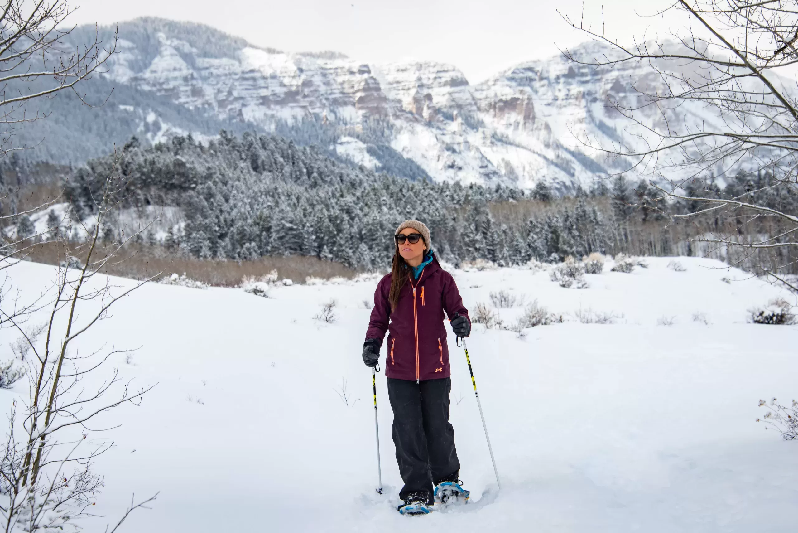 Snowshoeing near Gunnison, Colorado.
