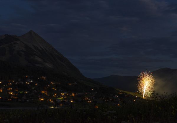 Mt. Crested Butte fireworks, July 2, 2021