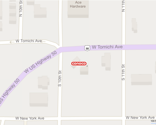 conoco gunnison on a map