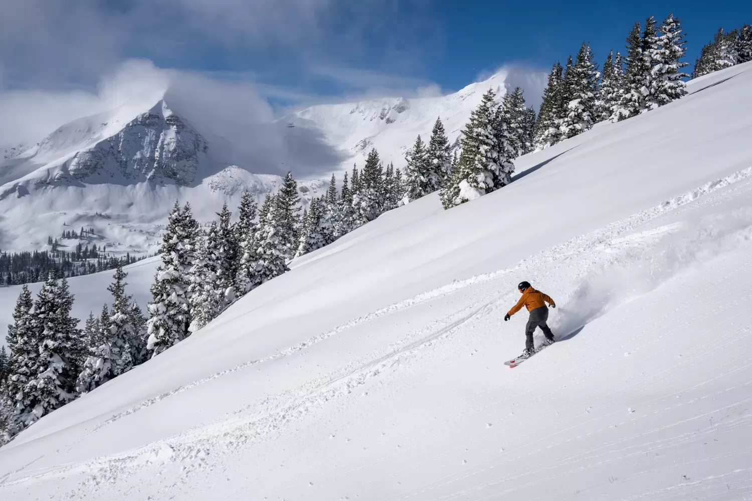 Cat skiing through Irwin Guides in Crested Butte, Colorado.