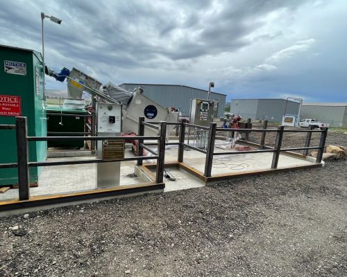The Dump Station for the City of Gunnison. Equipment used to clean RV and camper dump tanks is pictured.