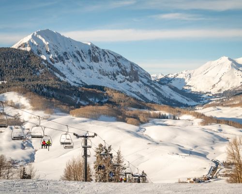 A view of a lift at Crested Butte Mountain Resort in Crested Butte, Colorado.