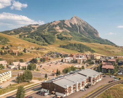 Real estate in Crested Butte, CO with Crested Butte Mt in the background