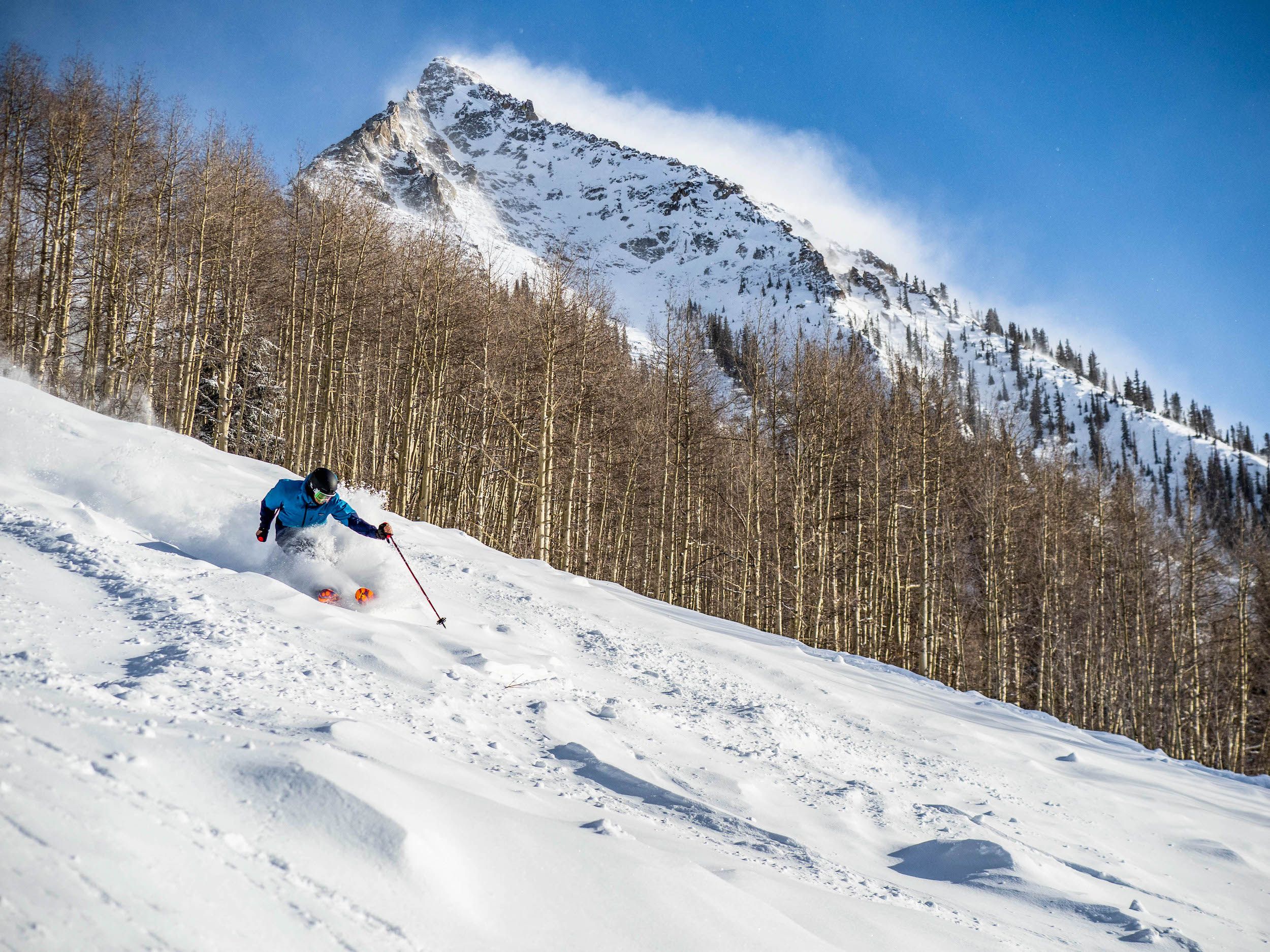 skier at crested butte mountain resort