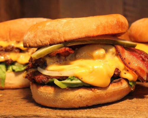 Burgers loaded with lettuce, cheese and bacon from the Crested Butte Burger Company.