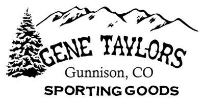 The exterior of Gene Taylors in Gunnison. Striped awnings sit over the door. A hot air balloon is in the sky.