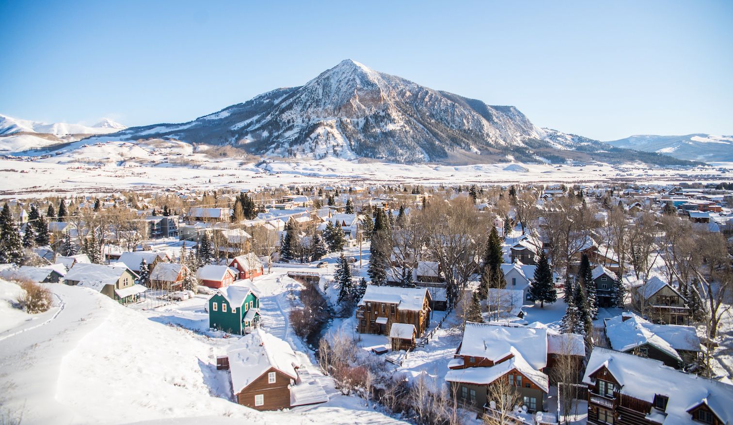 snow covered town of crested butte