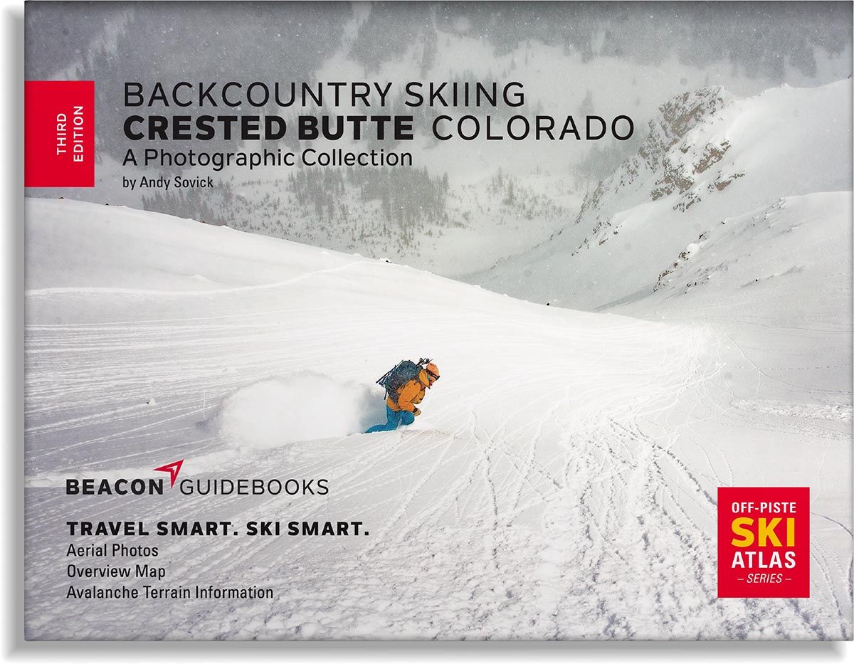 The cover of Beacon Guidebooks' Crested Butte, Colorado backcountry skiing guidebook.