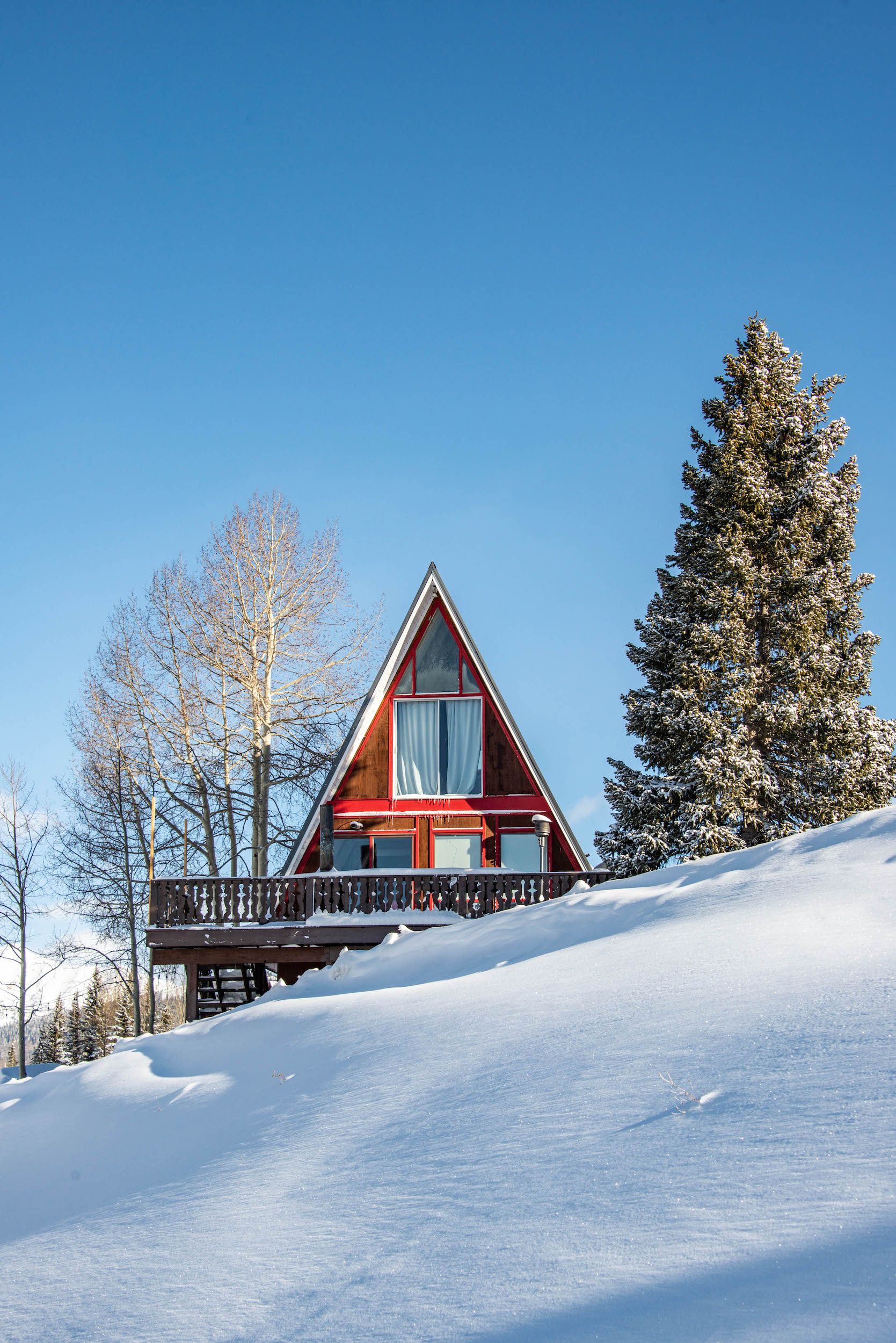 An A-frame cabin in Mt. Crested Butte, CO