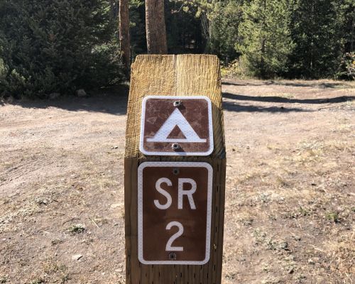 A sign for one of the new designated campsites on Slate River road near Crested Butte.
