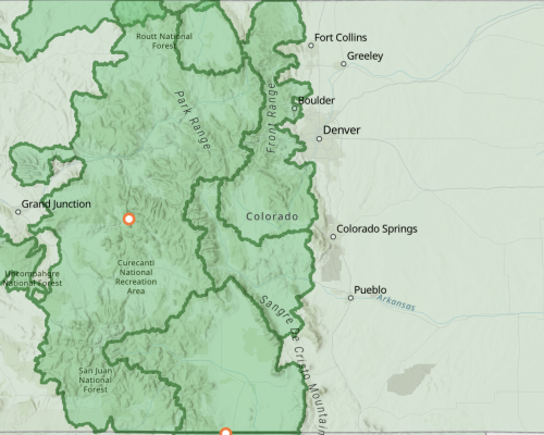 a map of colorado that includes areas trout unlimited does work in