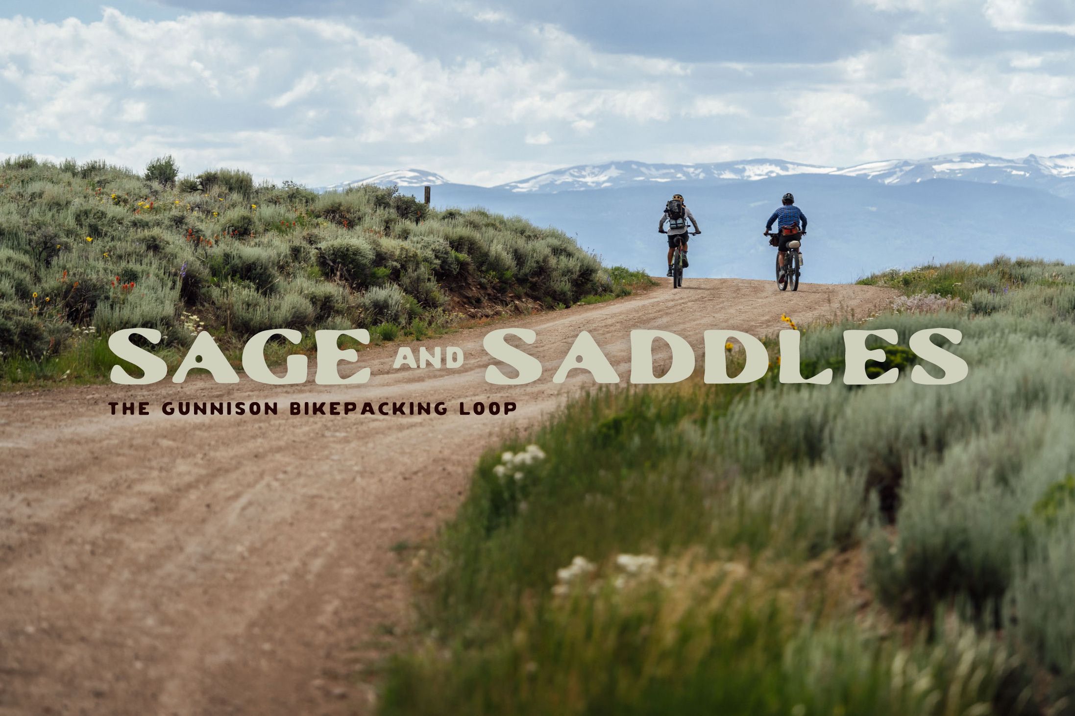 Sage and Saddles gravel biking on a high desert dirt road