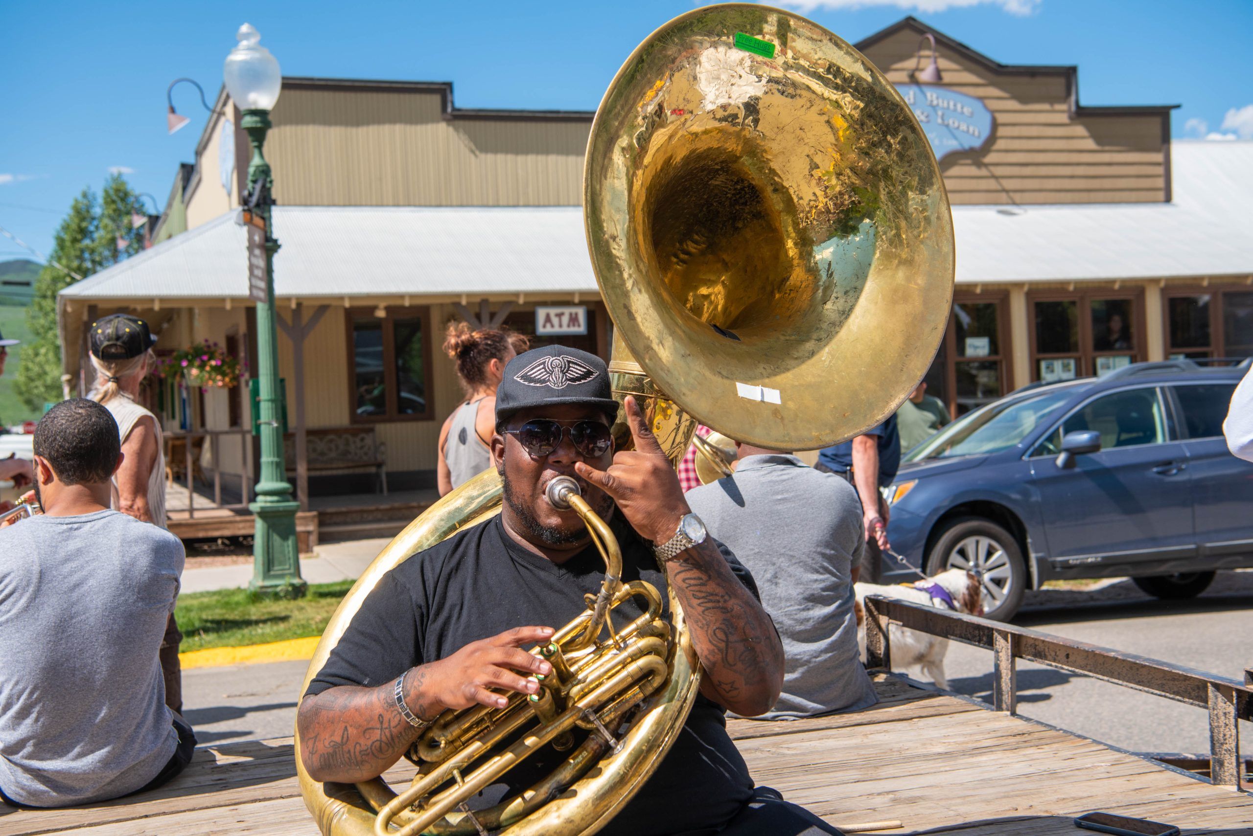 The Torchlight Parade at Crested Butte Mountain Resort in Crested Butte, Colorado on New Years Eve with fireworks.