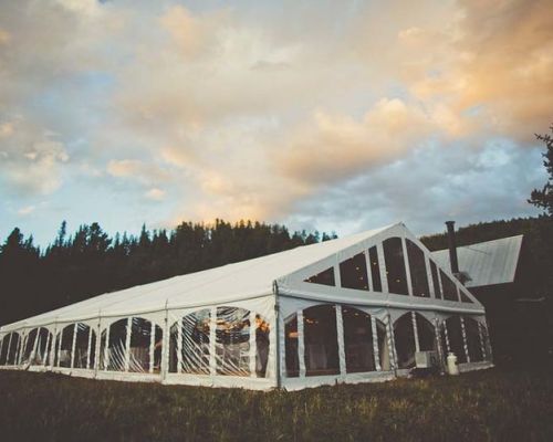 A tent for a event rental company in Gunnison and Crested Butte