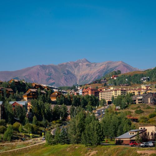 The town of Mt. Crested Butte, Colorado in summer.