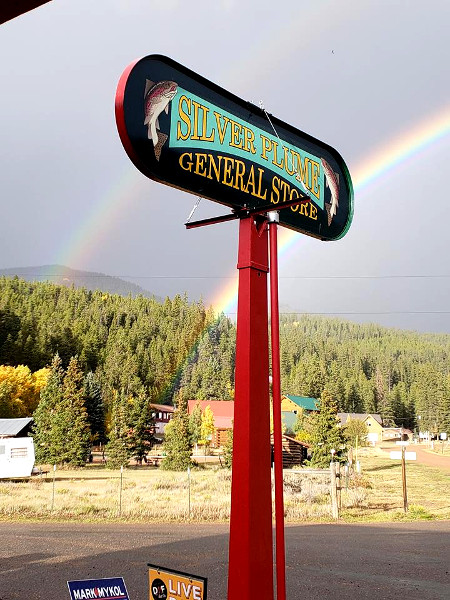 rainbow over silver plume general store pitkin colorado