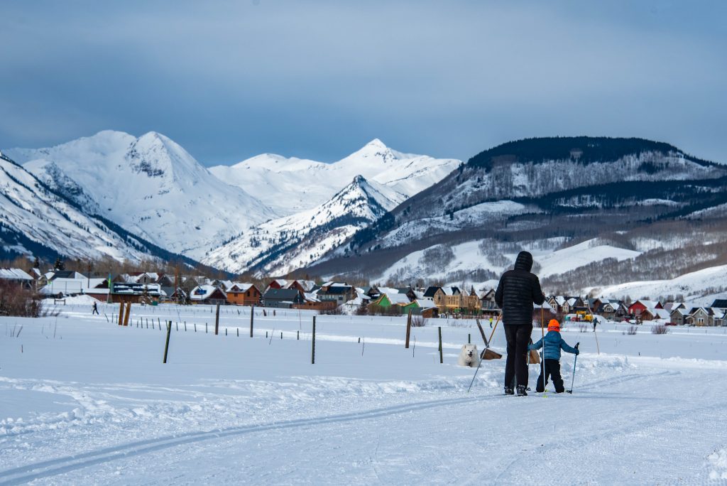 Cross country skiing in Crested Butte, Colorado.