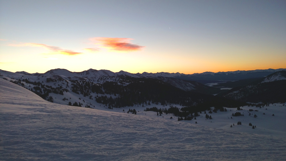 Taylor Pass sunrise on the grand traverse