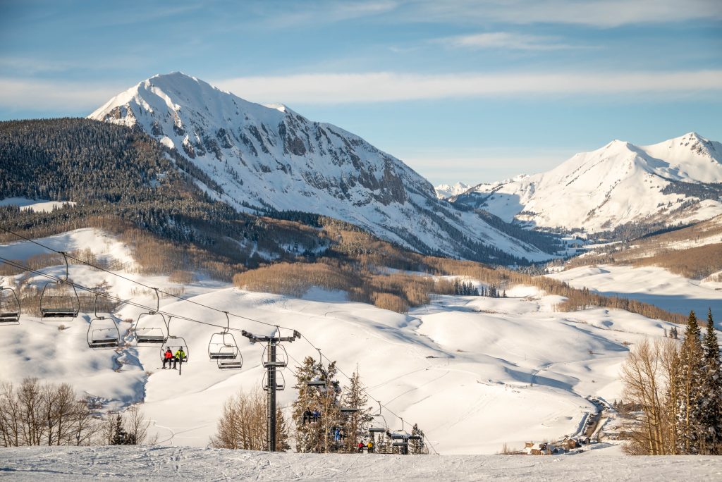 A view of a lift at Crested Butte Mountain Resort in Crested Butte, Colorado.