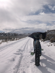 fat biking in the snow at hartman rocks