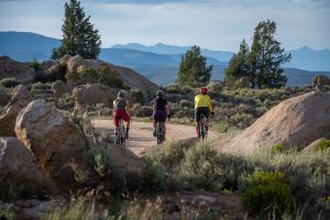 Gravel biking at Hartman Rocks in Gunnison, Colorado