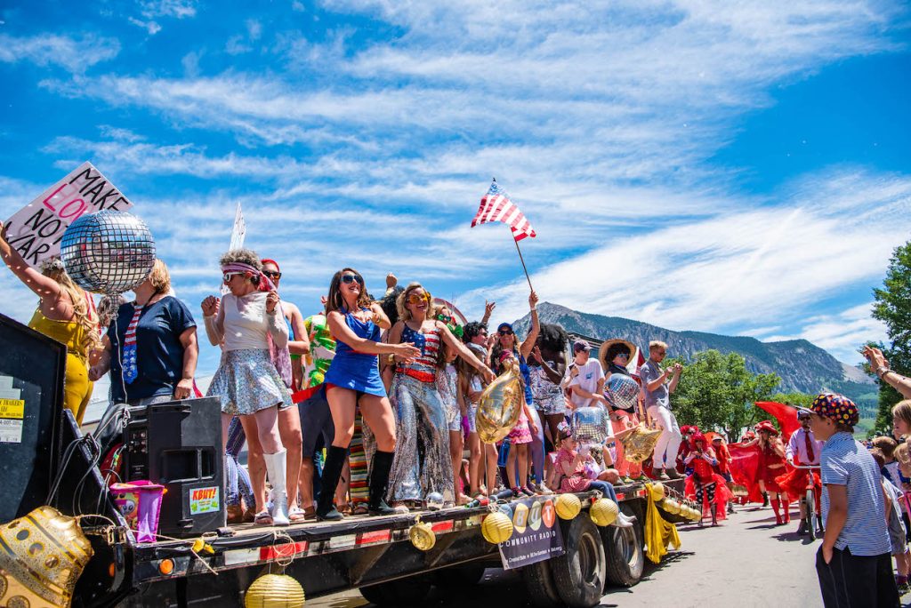 A float in the 4th of July parade in Crested Butte, CO