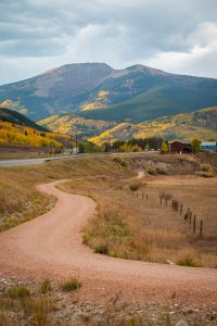 The Deli Trail in Crested Butte in fall, with Red Lady in the background