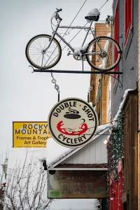 Doubleshot Cyclery in downtown Gunnison, Colorado.