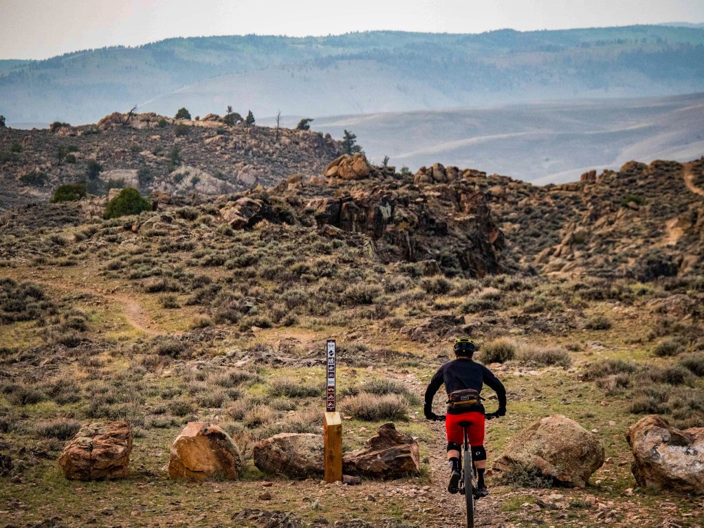 Mtb rider at Hartman Rocks