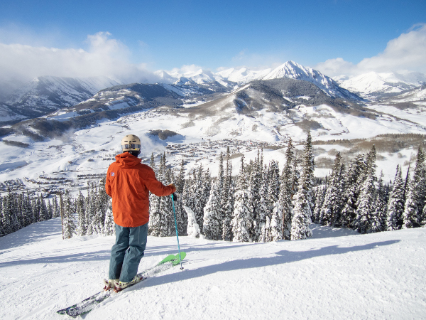 standing on top of international ski run crested butte