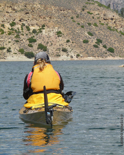 sea kayak in blue mesa reservoir gunnison