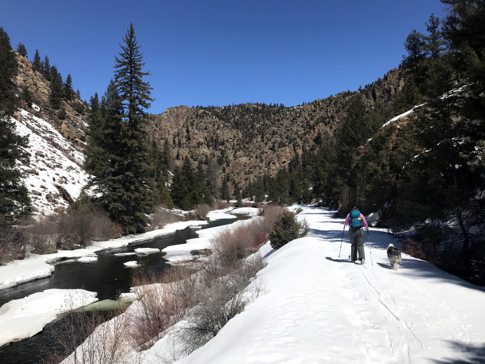 Lake fork railroad grade nordic skiing gunnison colorado