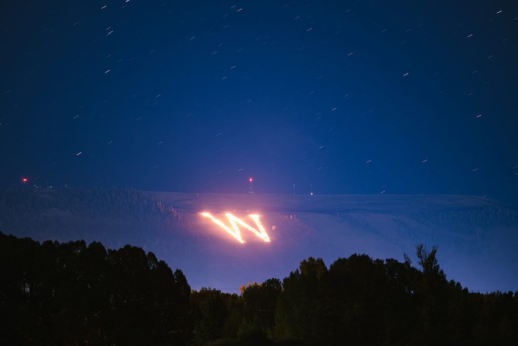 Lighting of the W western colorado university
