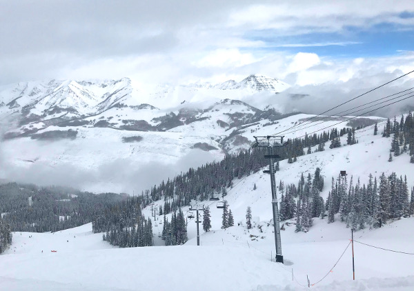 view from paradise lift snowy morning crested butte