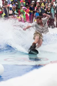 Pond skim at Crested Butte.