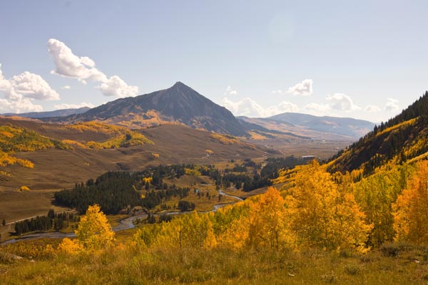 View of Crested Butte Mountain from Red Lady hike