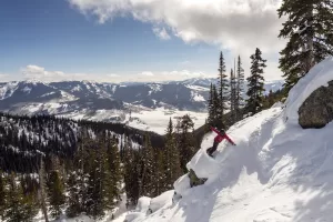 Skiing the double-black runs at Crested Butte.